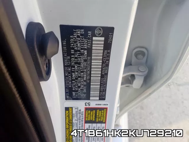 4T1B61HK2KU729210 фото 2