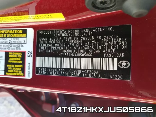 4T1BZ1HKXJU505866 фото 2