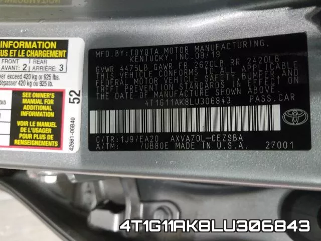 4T1G11AK8LU306843 фото 2