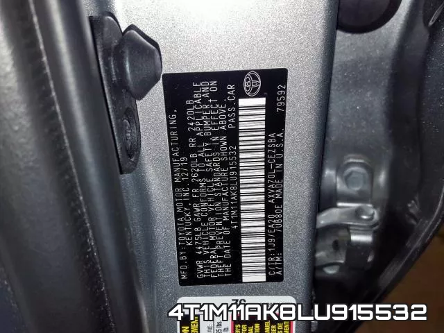 4T1M11AK8LU915532 фото 2