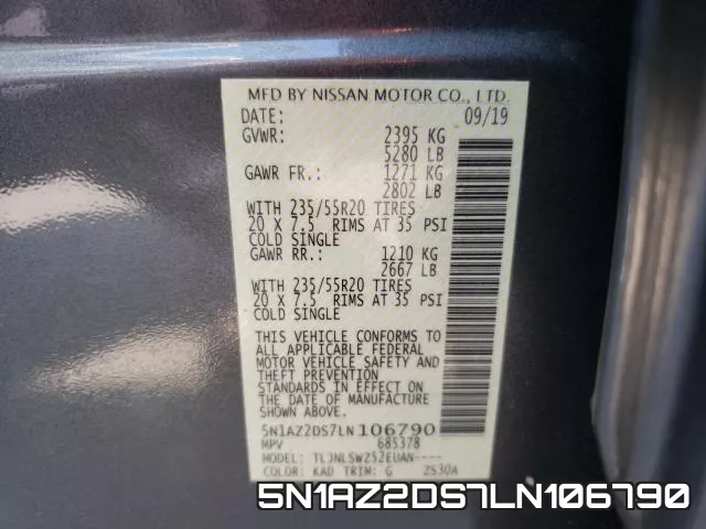 5N1AZ2DS7LN106790 фото 2