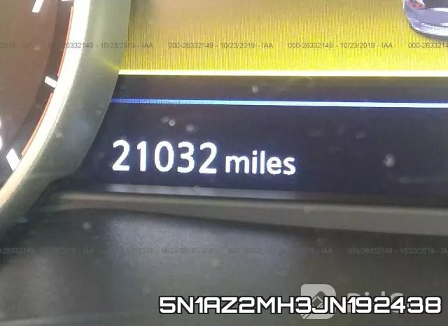 5N1AZ2MH3JN192438 фото 8