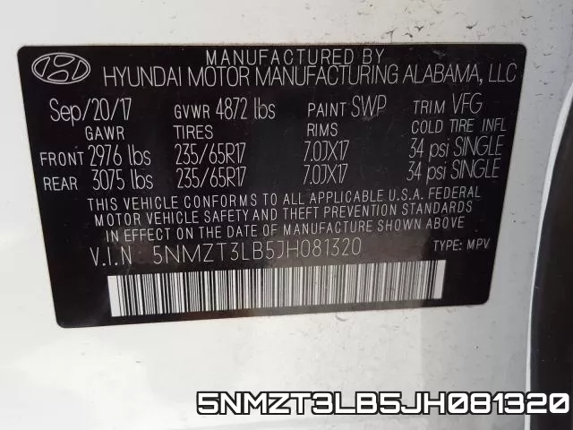 5NMZT3LB5JH081320 фото 2