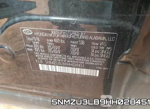 5NMZU3LB9HH028451 фото 10
