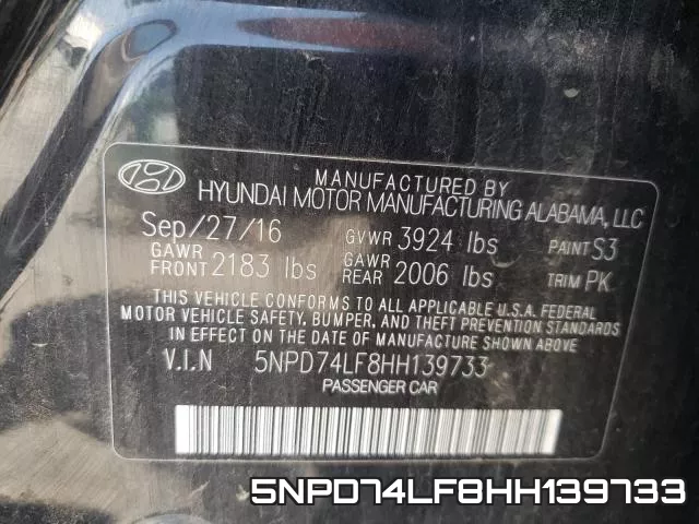 5NPD74LF8HH139733 фото 2