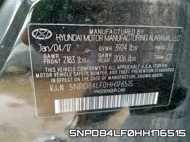 5NPD84LF0HH176515 фото 2