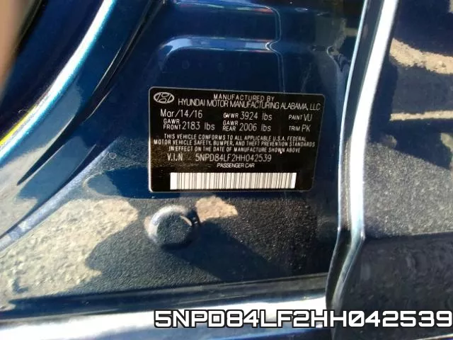 5NPD84LF2HH042539 фото 2