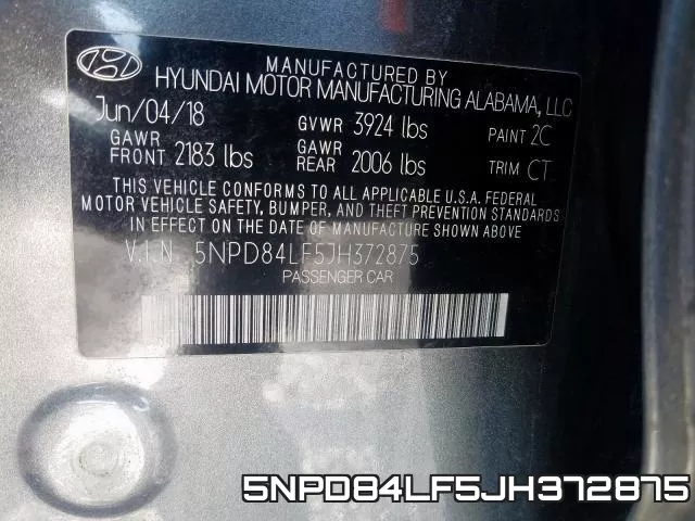 5NPD84LF5JH372875 фото 2