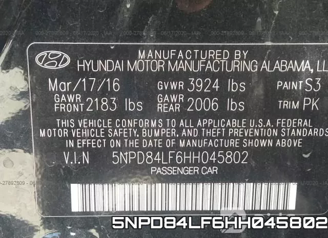 5NPD84LF6HH045802 фото 10