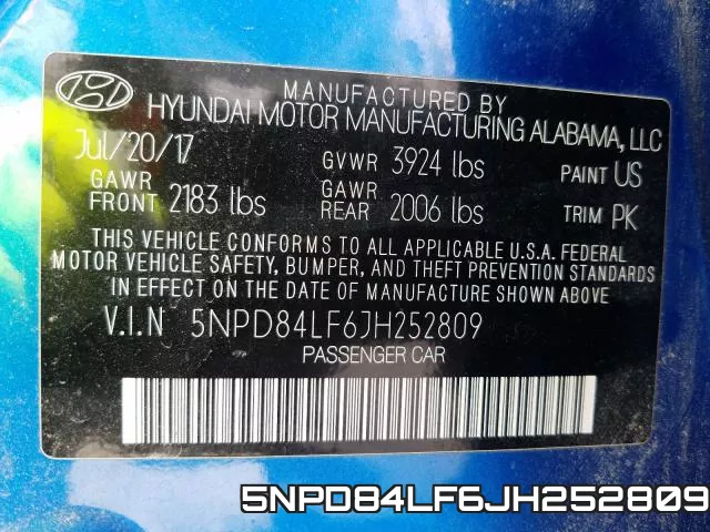 5NPD84LF6JH252809 фото 2