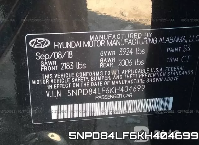5NPD84LF6KH404699 фото 10