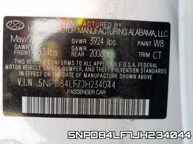 5NPD84LF7JH234044 фото 2