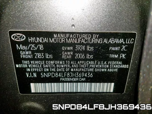 5NPD84LF8JH369436 фото 2