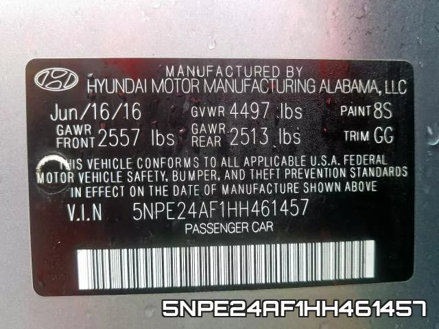 5NPE24AF1HH461457 фото 2