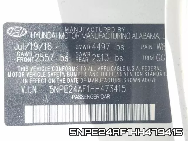 5NPE24AF1HH473415 фото 2