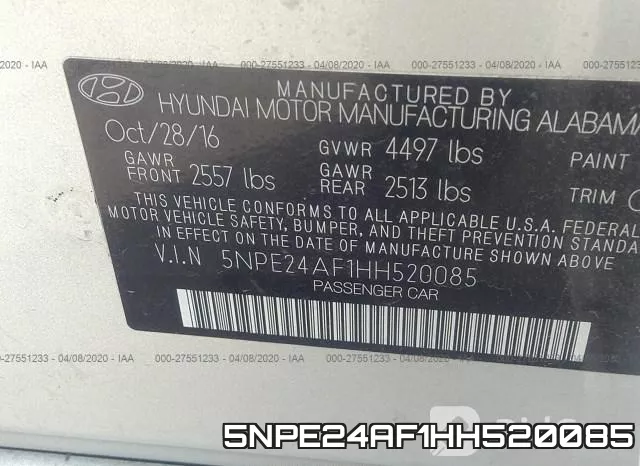 5NPE24AF1HH520085 фото 10