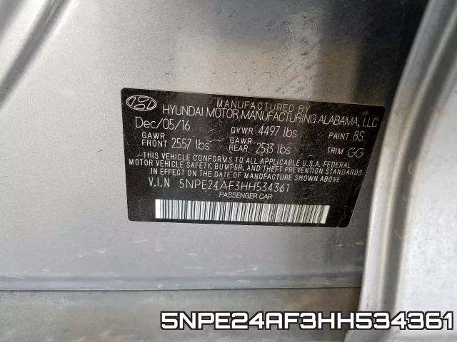 5NPE24AF3HH534361 фото 2