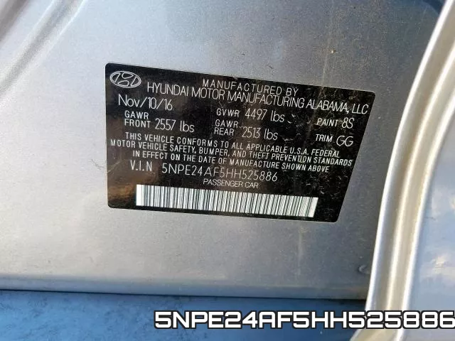 5NPE24AF5HH525886 фото 2