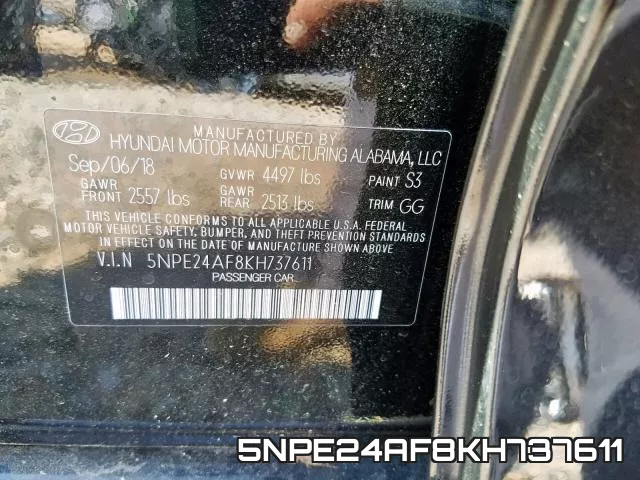 5NPE24AF8KH737611 фото 2