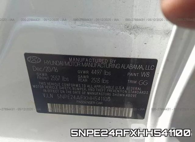 5NPE24AFXHH541100 фото 10