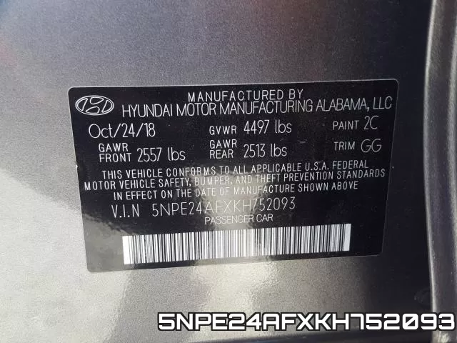 5NPE24AFXKH752093 фото 2
