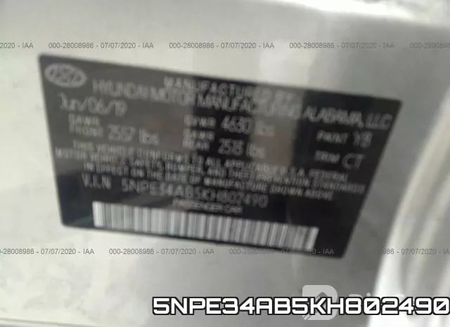 5NPE34AB5KH802490 фото 10