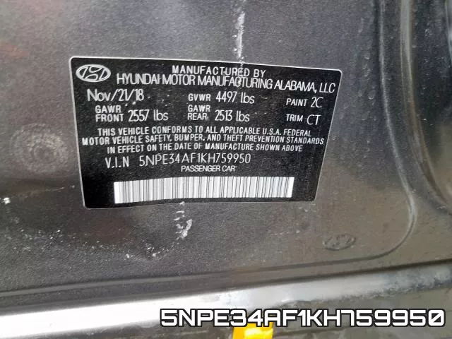 5NPE34AF1KH759950 фото 2