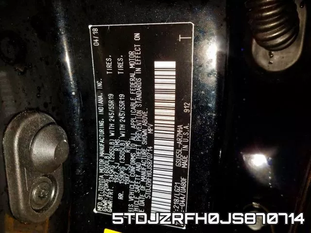 5TDJZRFH0JS870714 фото 2