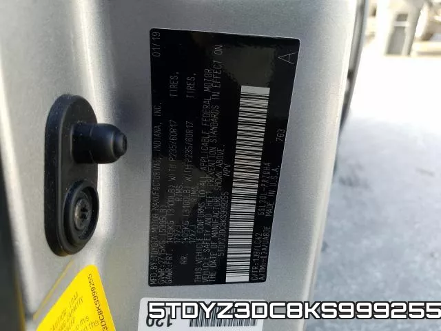 5TDYZ3DC8KS999255 фото 2