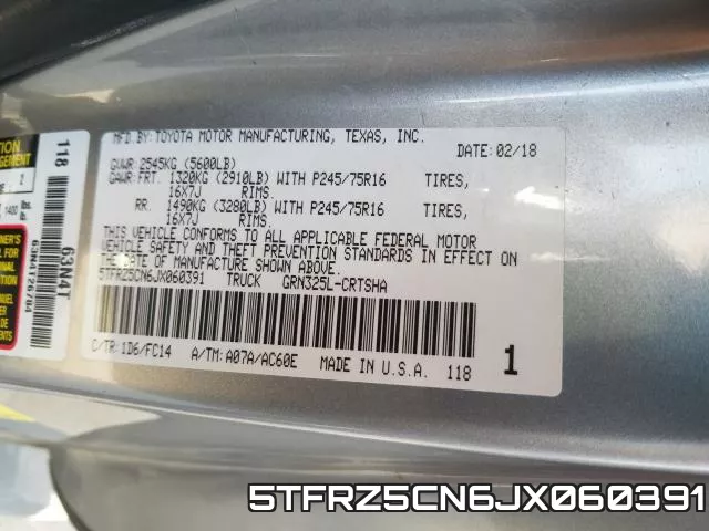 5TFRZ5CN6JX060391 фото 2