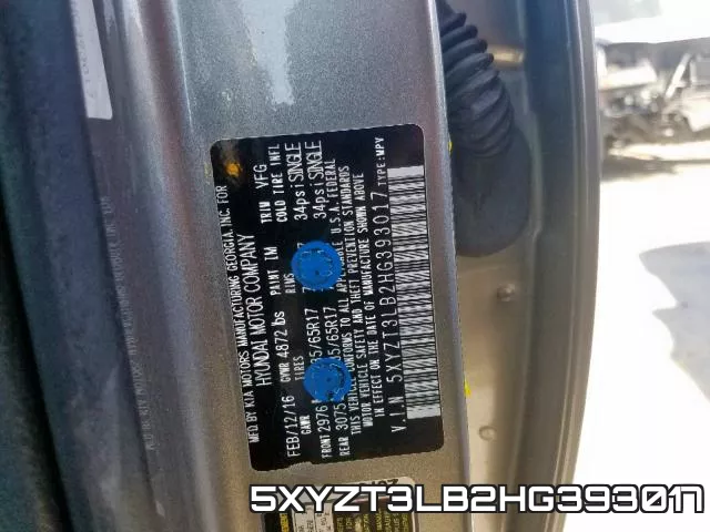 5XYZT3LB2HG393017 фото 2