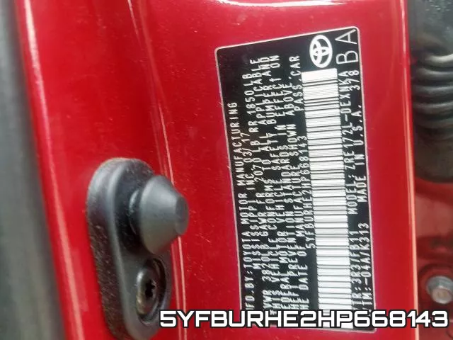 5YFBURHE2HP668143 фото 2