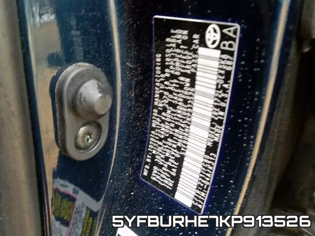 5YFBURHE7KP913526 фото 2