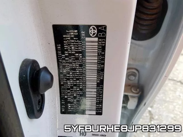 5YFBURHE8JP831299 фото 2