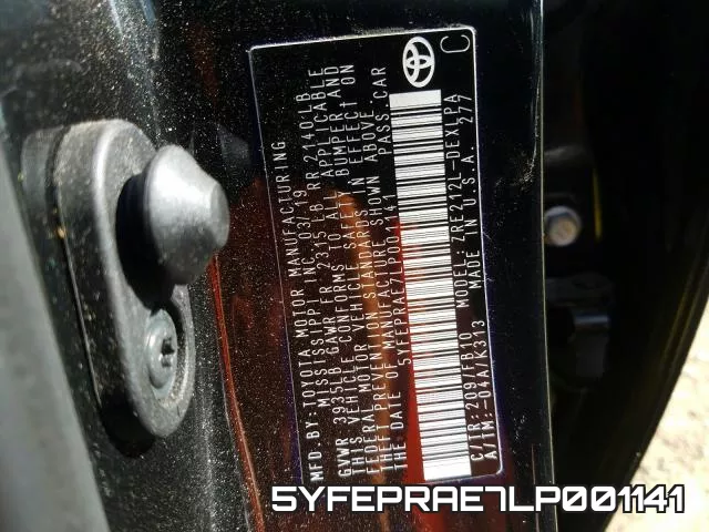 5YFEPRAE7LP001141 фото 2