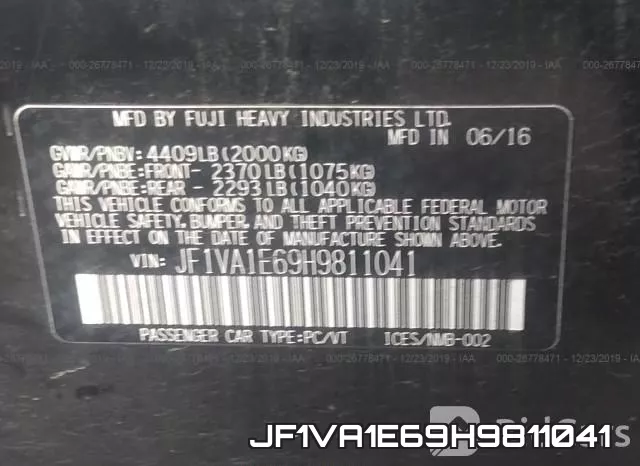 JF1VA1E69H9811041 фото 10