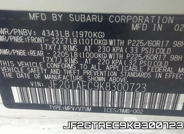 JF2GTAEC9K8300723 фото 10