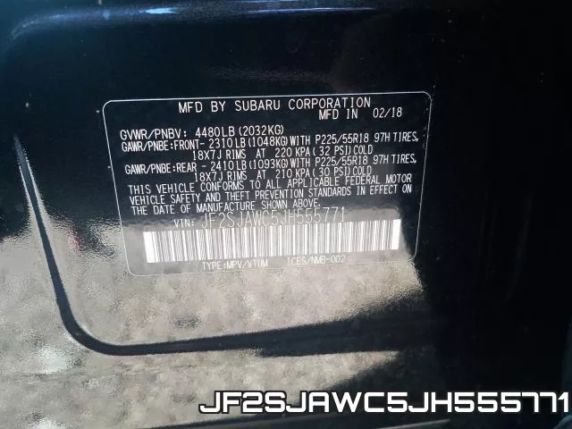 JF2SJAWC5JH555771 фото 2