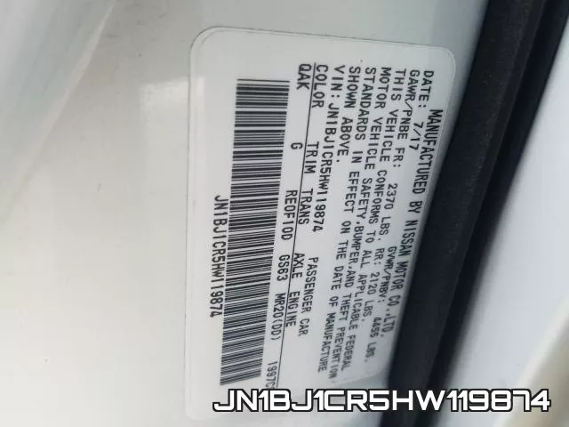 JN1BJ1CR5HW119874 фото 2
