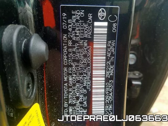 JTDEPRAE0LJ063663 фото 2