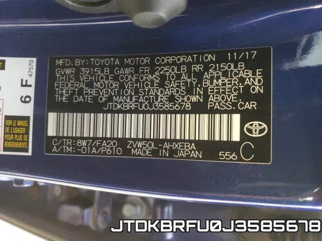JTDKBRFU0J3585678 фото 2
