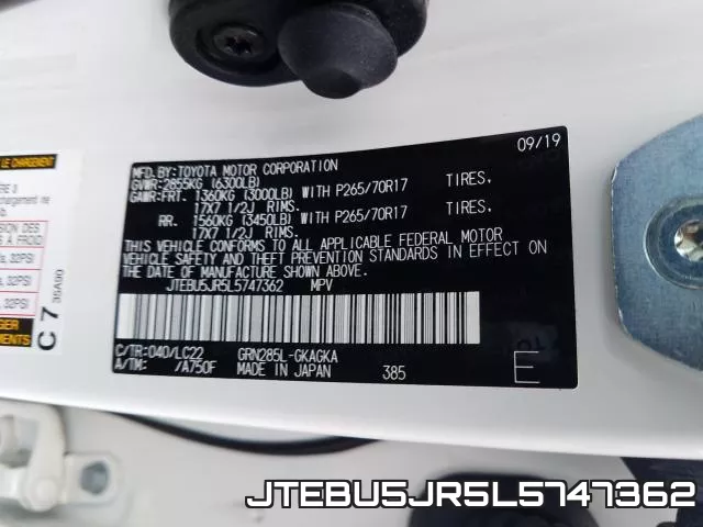 JTEBU5JR5L5747362 фото 2