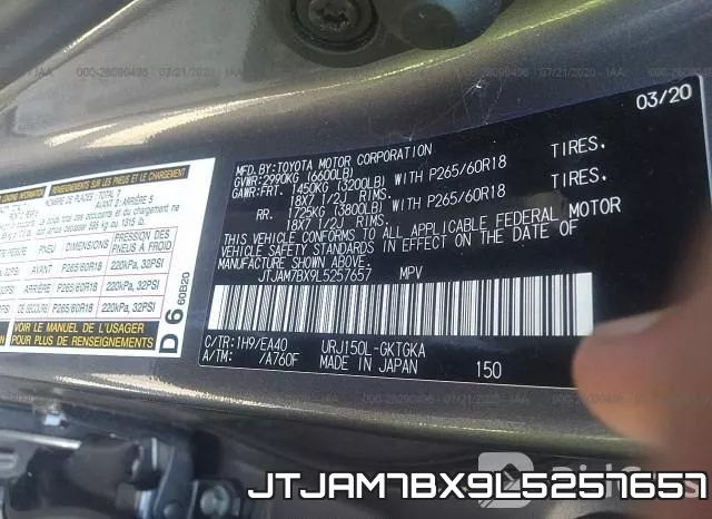 JTJAM7BX9L5257657 фото 10