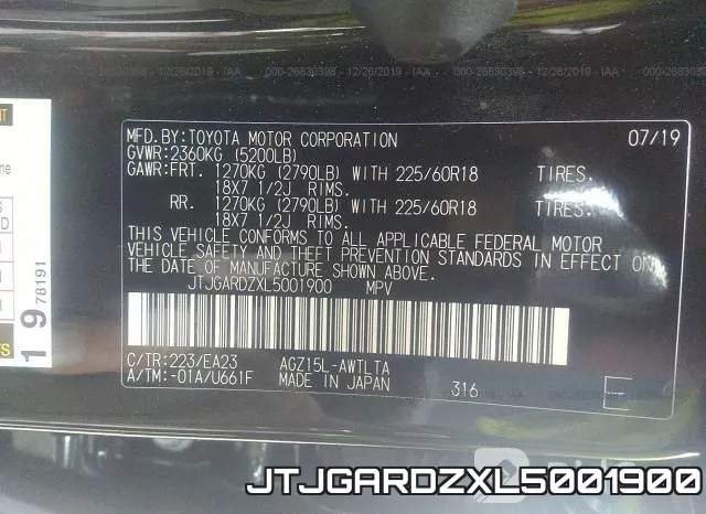 JTJGARDZXL5001900 фото 10