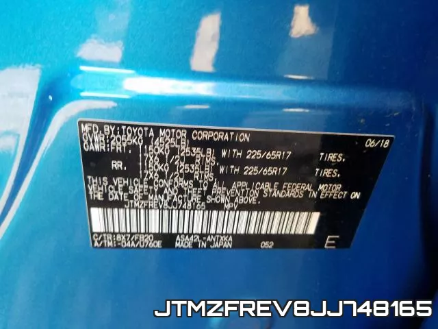 JTMZFREV8JJ748165 фото 2