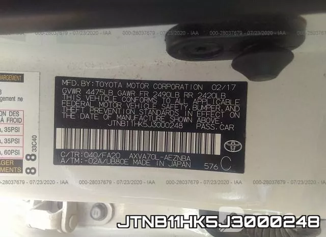 JTNB11HK5J3000248 фото 10