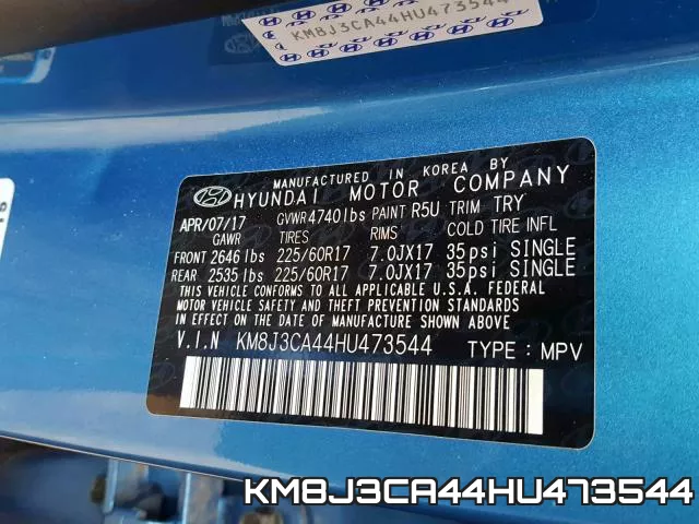 KM8J3CA44HU473544 фото 2
