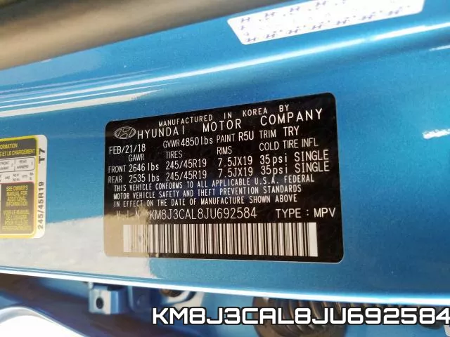 KM8J3CAL8JU692584 фото 2