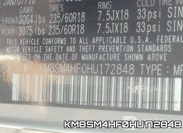 KM8SM4HF0HU172848 фото 10