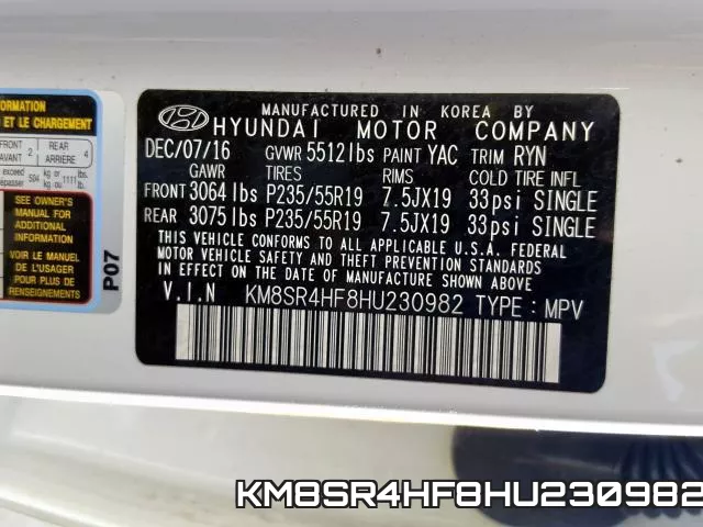 KM8SR4HF8HU230982 фото 2